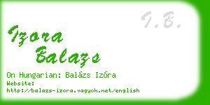 izora balazs business card