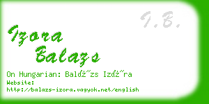 izora balazs business card